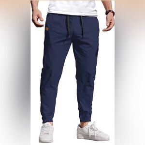 Men's Classic Navy Joggers with Drawstring (B1)